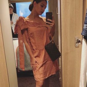 One Shoulder Dress with Bow